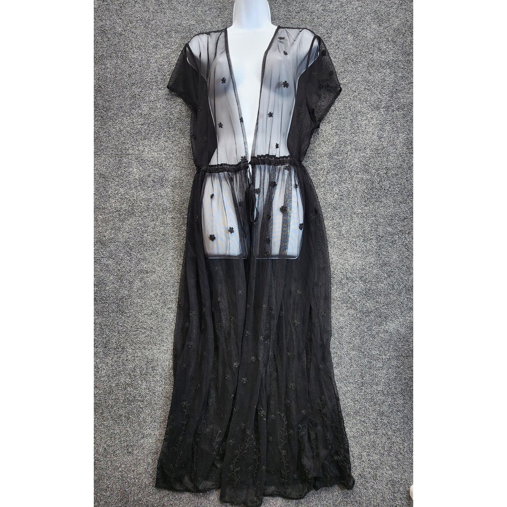 Torrid Womens Embroidered Whimsigoth Maxi Kimono Duster Cover Up Size 3/4 - Picture 1 of 9
